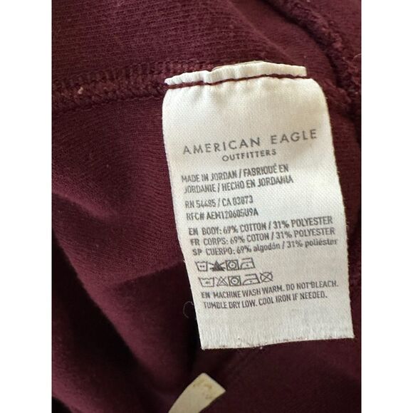 American Eagle Men's Big & Tall Burgundy Sweatshirt with Side Pockets Size XXXL - Picture 7 of 7